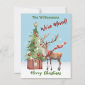 We hebben budget rendier kerstboom verplaatst aankondiging (Voorkant)