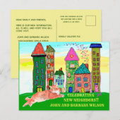 We hebben budgettair appartementenwoningen verplaa aankondigingskaart (Voorkant / Achterkant)