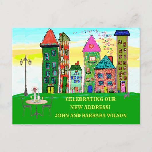 We hebben budgettair appartementenwoningen verplaa aankondigingskaart (Voorkant)