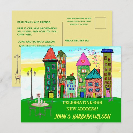 We hebben budgettair appartementenwoningen verplaa aankondigingskaart (Voorkant / Achterkant)