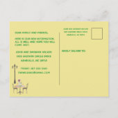 We hebben budgettair appartementenwoningen verplaa aankondigingskaart (Achterkant)