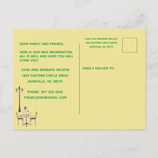 We hebben budgettair appartementenwoningen verplaa aankondigingskaart (Achterkant)