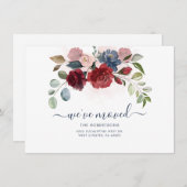 We hebben Burgundy Floral Moving Announcement verp (Voorkant / Achterkant)