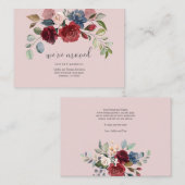 We hebben Burgundy Floral Moving Announcement verp Notitiekaartje (Voorkant / Achterkant)