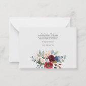 We hebben Burgundy Floral Moving Announcement verp Notitiekaartje (Achterkant)