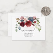 We hebben Burgundy Floral Moving Notitiekaartje (Voorkant / Achterkant in situ)