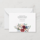 We hebben Burgundy Floral Moving Notitiekaartje (Achterkant)