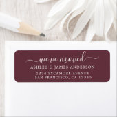 We hebben Burgundy New Address Label verplaatst (Insitu)