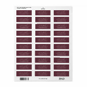 We hebben Burgundy New Address Label verplaatst (Full Sheet)