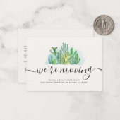 We hebben Cacti-adreswijziging Waterverf verplaats Notitiekaartje (Voorkant / Achterkant in situ)