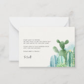 We hebben Cacti-adreswijziging Waterverf verplaats Notitiekaartje (Achterkant)