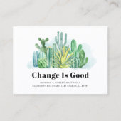 We hebben Cacti Succulents Moving Announcement ver Visitekaartje (Voorkant)