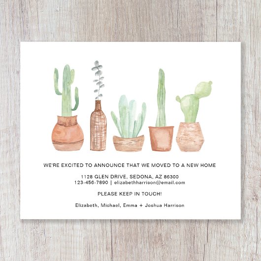 We hebben Cactus Waterverf Moving Announement verp