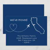 We hebben California Moving Announcement Blue verp (Voorkant / Achterkant)