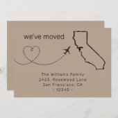 We hebben California Moving Announcement Kraft ver (Voorkant / Achterkant)