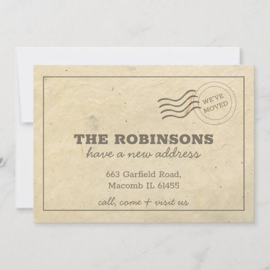 We hebben Cardboard-adreswijziging verplaatst Aankondiging (Voorkant)