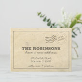 We hebben Cardboard-adreswijziging verplaatst Aankondiging (Staand voorkant)