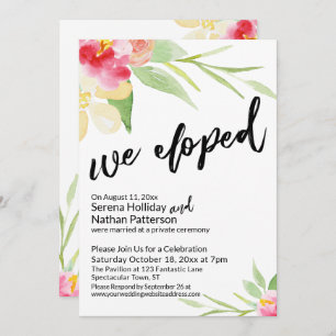 We hebben Casual script met Waterverf Flowers ontw Kaart