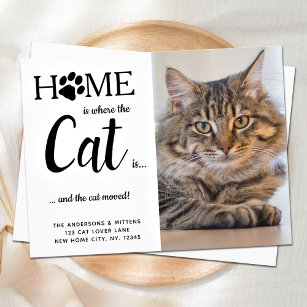 We hebben Cat Photo New Address Pet Moving Briefkaart