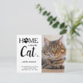 We hebben Cat Photo New Address Pet Moving Briefkaart (Staand voorkant)