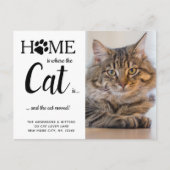 We hebben Cat Photo New Address Pet Moving Briefkaart (Voorkant)
