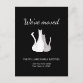 We hebben Cats Black White Moving verplaatst Aankondigingskaart (Voorkant)
