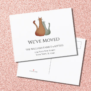 We hebben Cats Moving Announcement Briefkaart verp