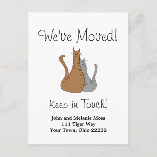 We hebben Cats New Home verplaatst Aankondigingskaart (Voorkant)
