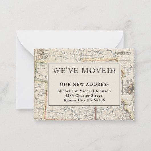 We hebben Central Midwest  Map Moving Notitiekaartje (Voorkant)