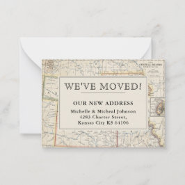 We hebben Central Midwest Map Moving Notitiekaartje