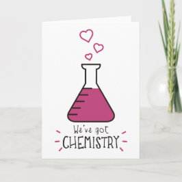 We hebben chemie. feestdagen kaart