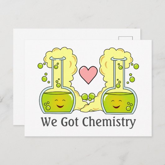 We hebben chemie feestdagenkaart (Voorkant / Achterkant)