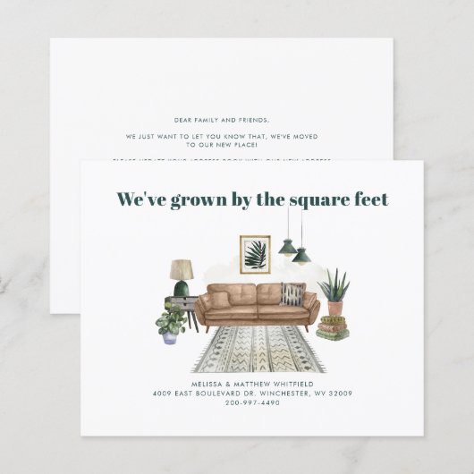 We hebben Chic Boho Moving Announcement verplaatst (Voorkant / Achterkant)