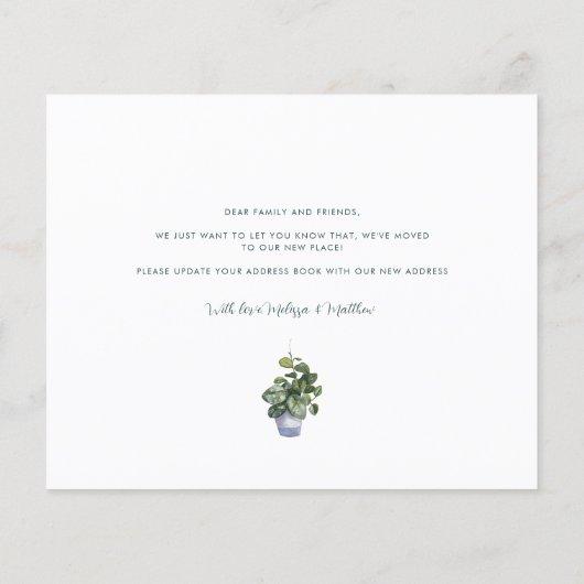 We hebben Chic Boho Moving Announcement verplaatst (Achterkant)