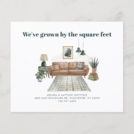 We hebben Chic Boho Moving Announcement verplaatst (Voorkant)