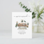 We hebben Chic Boho Moving Announcement verplaatst Aankondigingskaart (Staand voorkant)