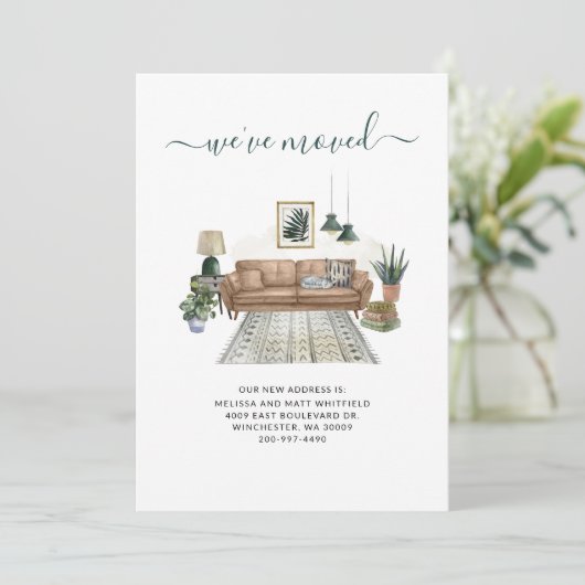 We hebben Chic Living Room Bewegd Aankondiging (Staand voorkant)