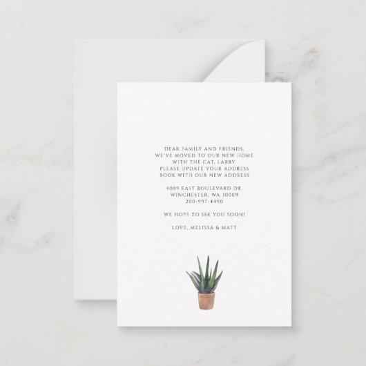 We hebben Chic Living Room Bewegd Notitiekaartje (Achterkant)