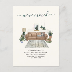 We hebben Chic Living Room Moving Announcement ver Briefkaart