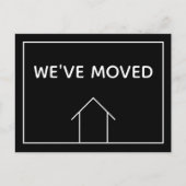 We hebben Chic Modern Black Moving Announcement ve Briefkaart (Voorkant)