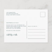 We hebben Chic Moving Script van gastruimte verpla Aankondigingskaart (Achterkant)