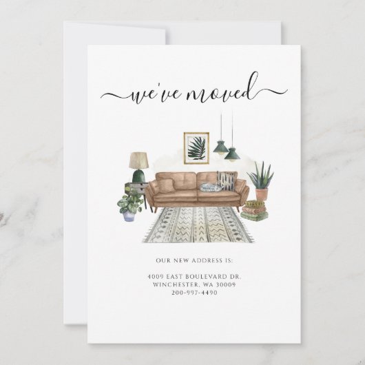 We hebben chique modern verhuisd aankondiging (Voorkant)
