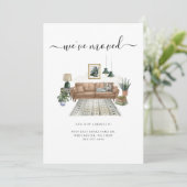 We hebben chique modern verhuisd aankondiging (Staand voorkant)