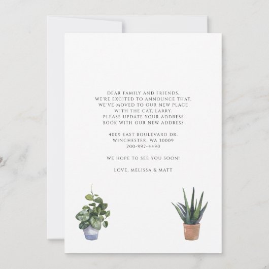 We hebben chique modern verhuisd aankondiging (Achterkant)
