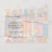 We hebben chique moderne deuren script verplaatst aankondigingskaart (Achterkant)