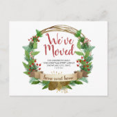 We hebben Christmas Wreath Acorn Holiday Moving ve Aankondigingskaart (Voorkant)