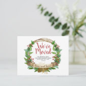 We hebben Christmas Wreath Acorn Holiday Moving ve Aankondigingskaart (Staand voorkant)