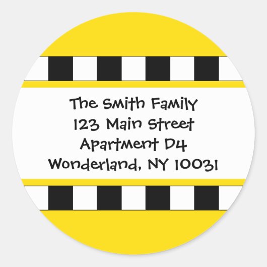 We hebben Cityscape-adreslabel verplaatst Ronde Sticker (Voorkant)