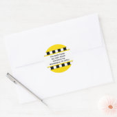 We hebben Cityscape-adreslabel verplaatst Ronde Sticker (Envelop)