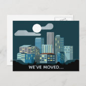 We hebben Cityscape New Address verplaatst Aankondigingskaart (Voorkant / Achterkant)